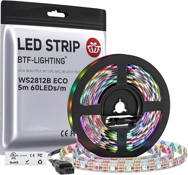 BTF-LIGHTING WS2812B LED Strip 16.4ft