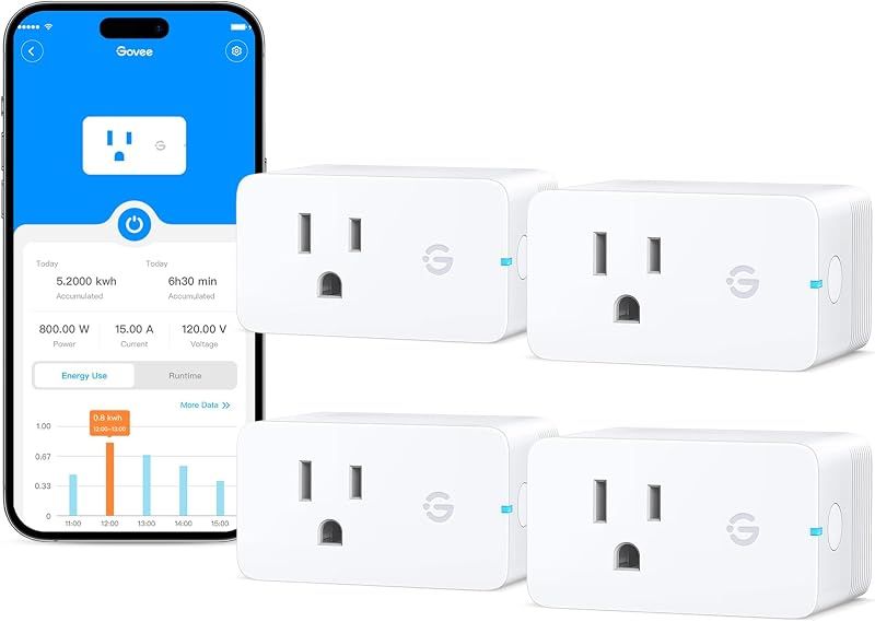 Smart Plug with Energy Monitoring (4-pack)