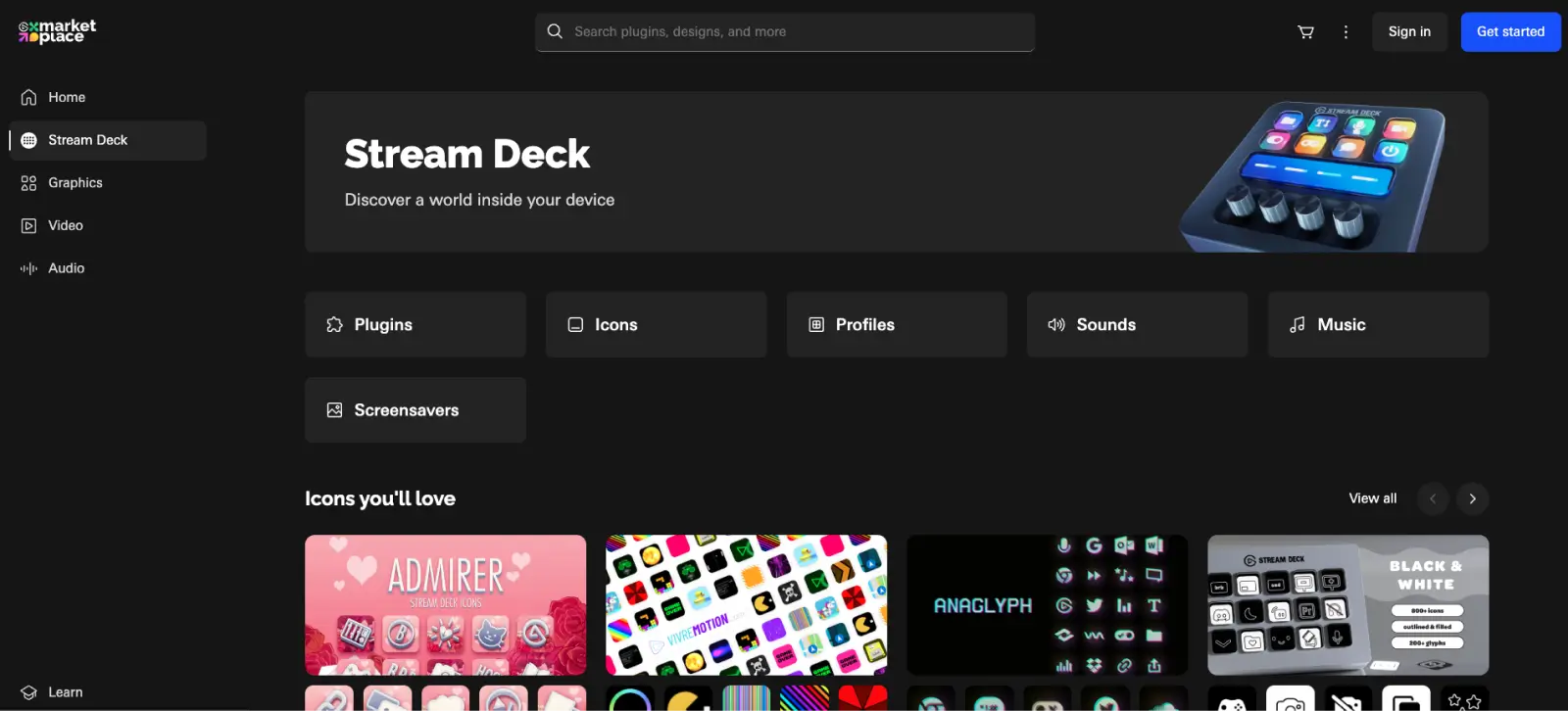 Elgato Stream Deck marketplace